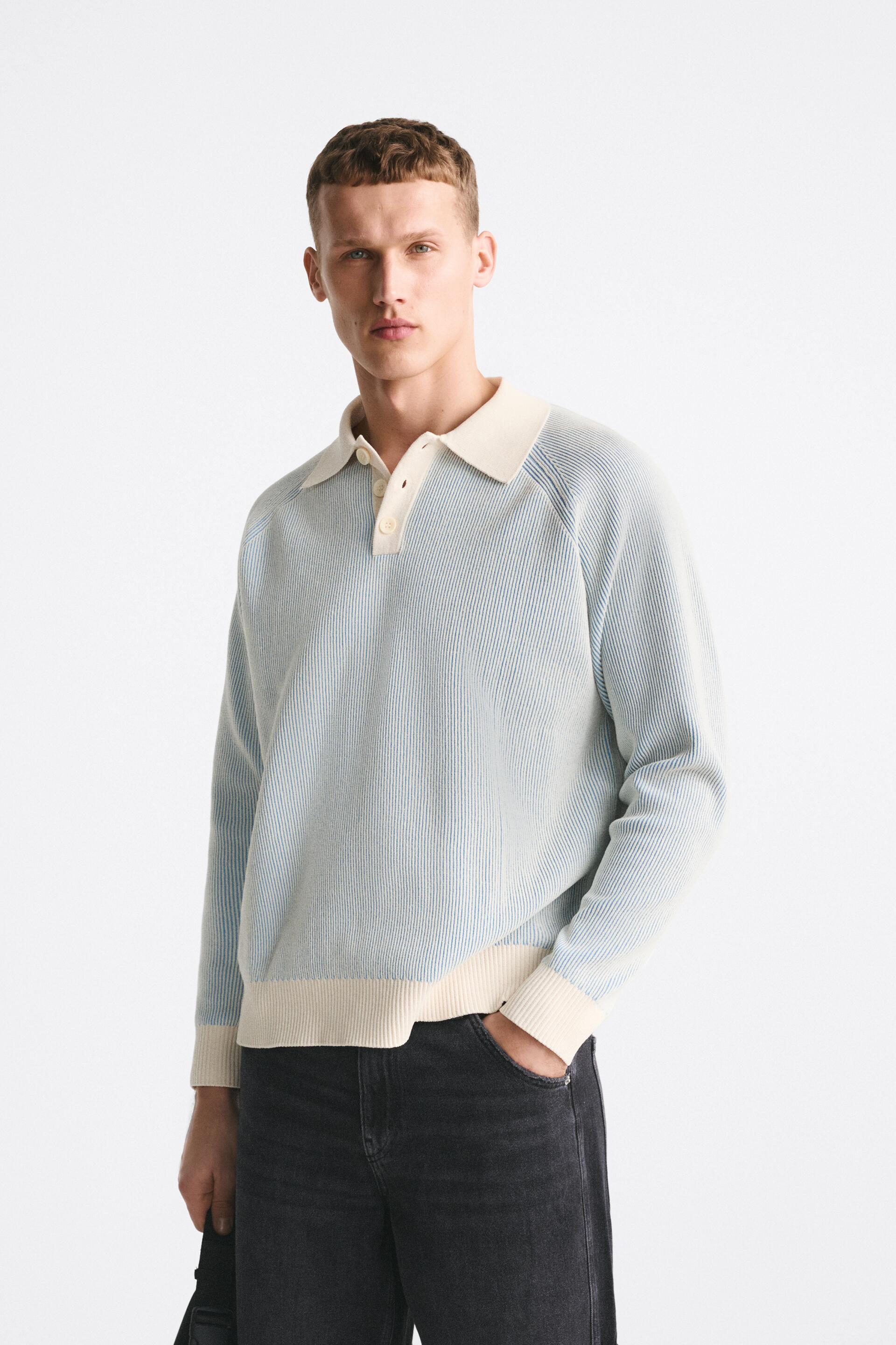 

Лонгслив мужской ZARA 04938402 голубой L (доставка из-за рубежа), 04938402