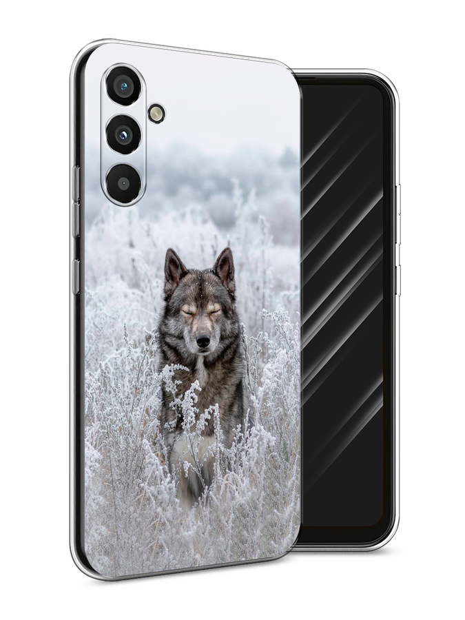 

Чехол Awog на Samsung Galaxy A34 "Волк в поле", Белый;черный, 2107850-1