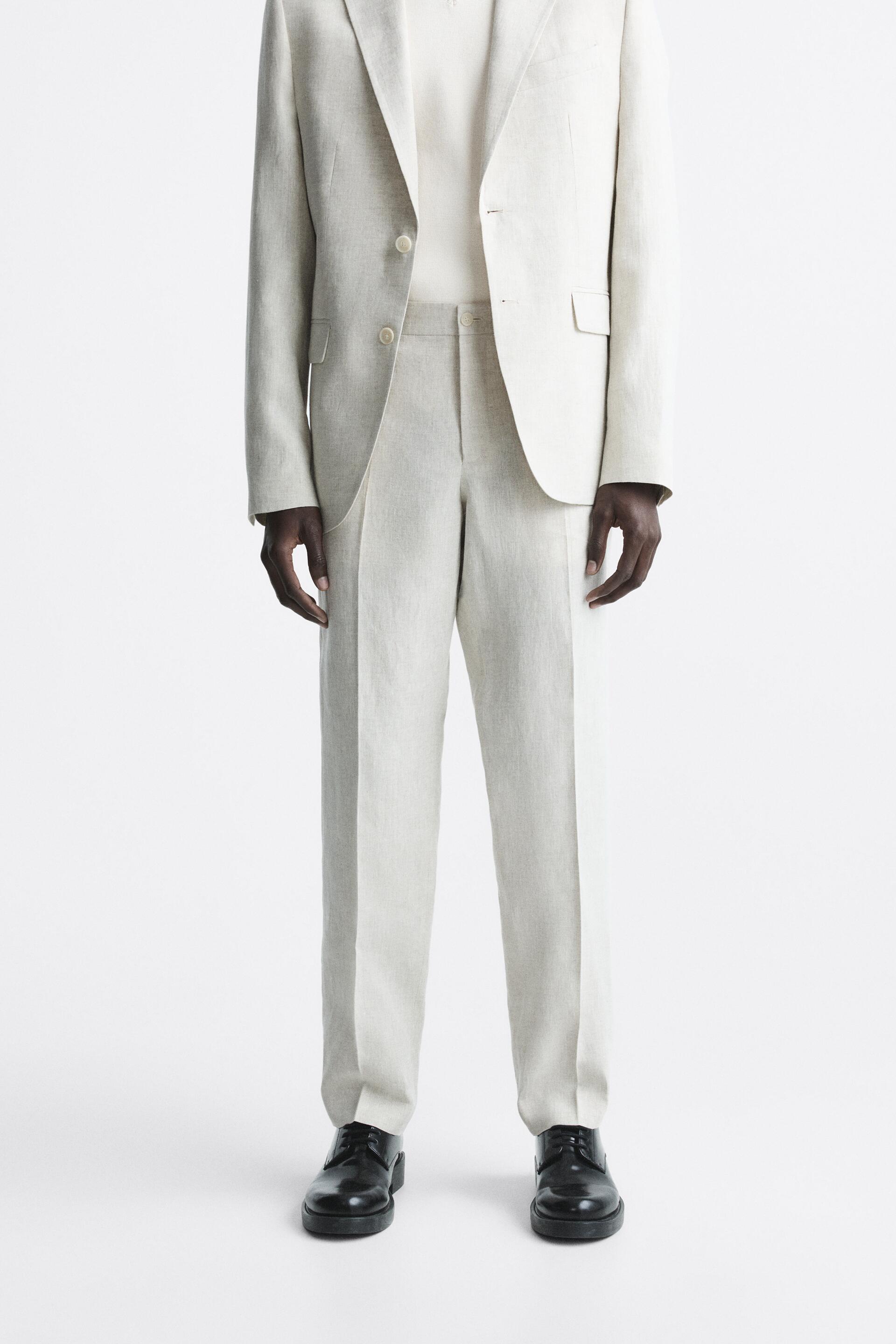 

Брюки мужские ZARA 04468443 бежевые 40 (доставка из-за рубежа), Бежевый, 04468443