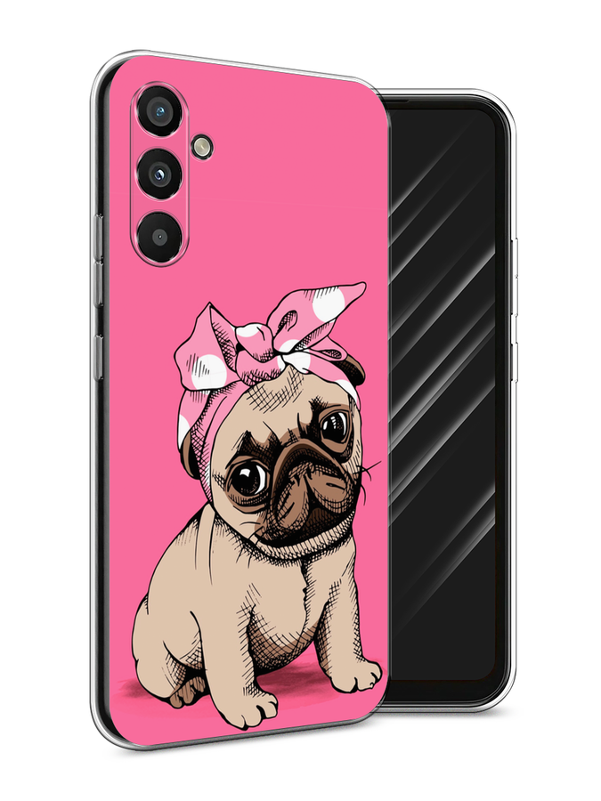 

Чехол Awog на Samsung Galaxy A34 "Dog Pin-Up", Розовый;бежевый, 2107850-2