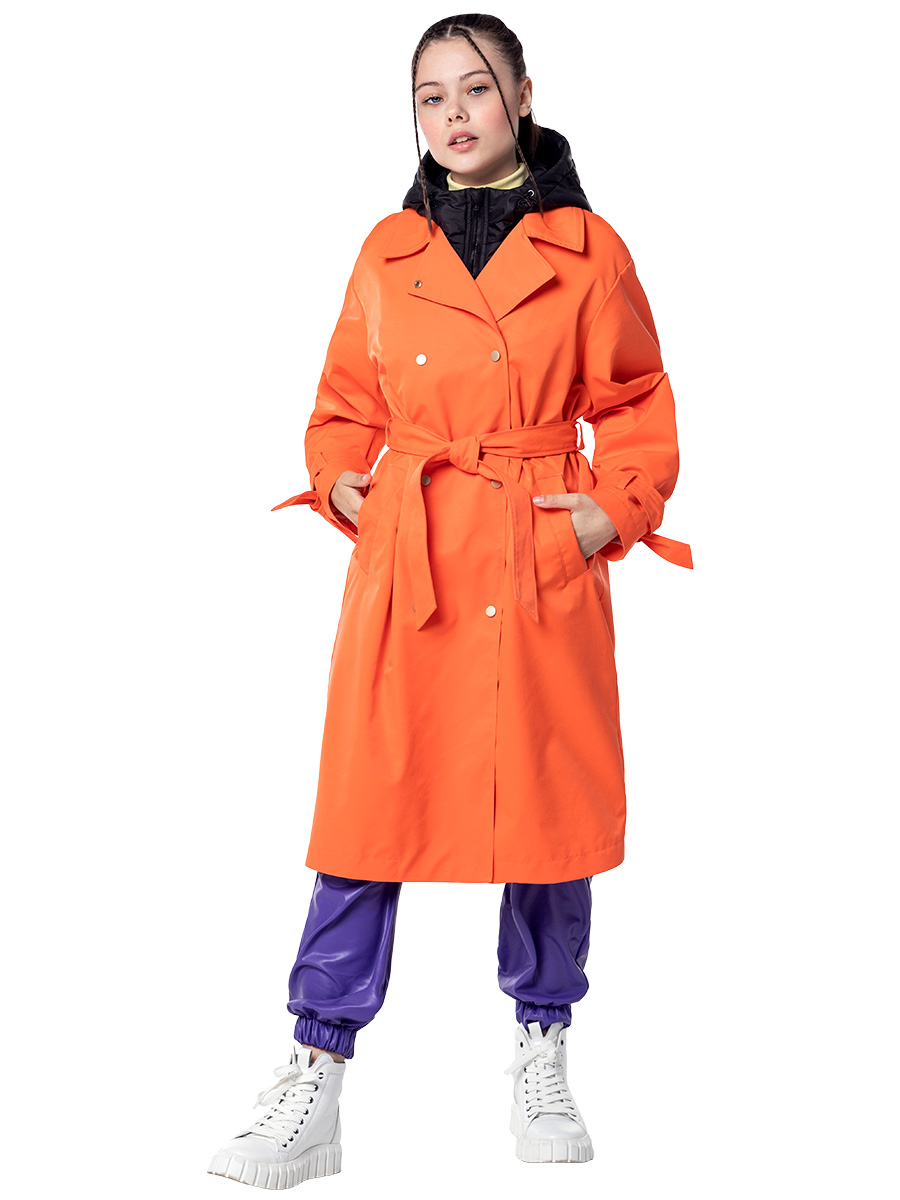 Пальто детское NIKASTYLE 6м5224, оранжевый, 164 защитная накидка под детское автокресло 95 х 44 см оксфорд стеганный серый