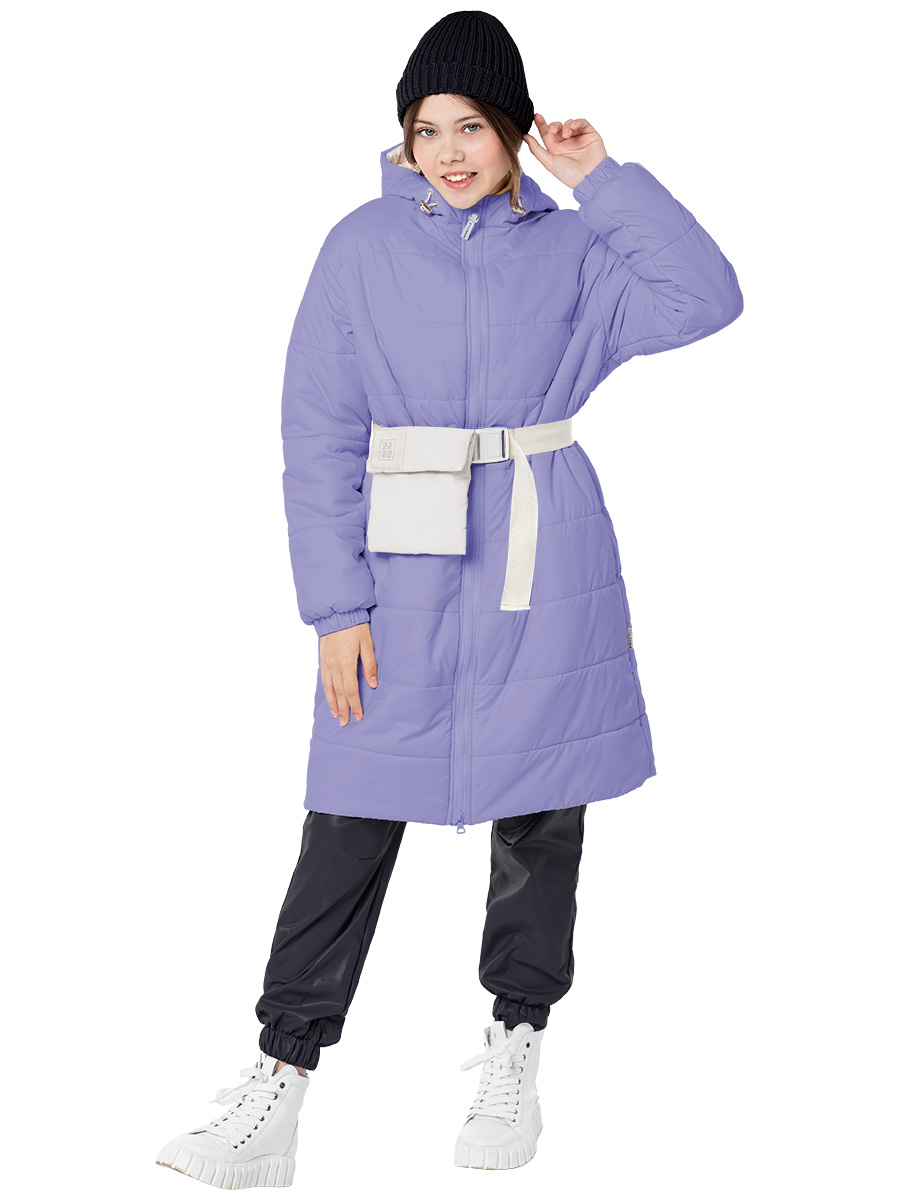 Пальто детское NIKASTYLE 6м6224, фиолетовый, 164
