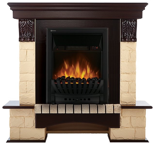 

Electrolux Forte Classic с очагом Classic EFP/P-1020LS камень бежевый, шпон темный дуб, Electrolux Forte Classic с очагом Classic EFP/P-1020LS