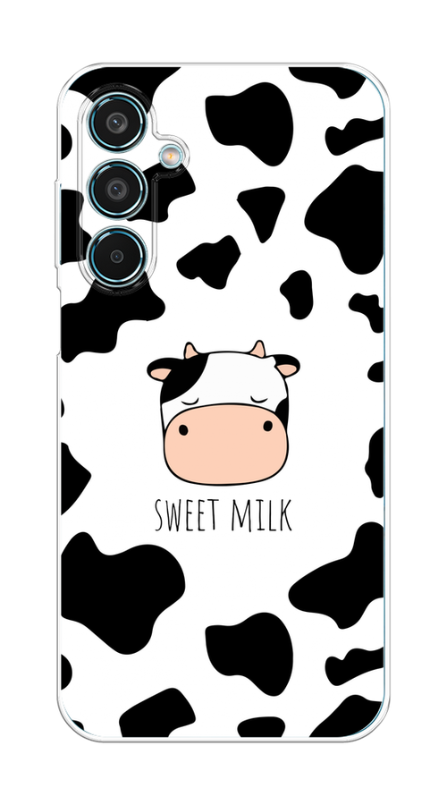 

Чехол на Samsung Galaxy M35 "Sweet milk", Розовый;белый;черный, 2110050-1