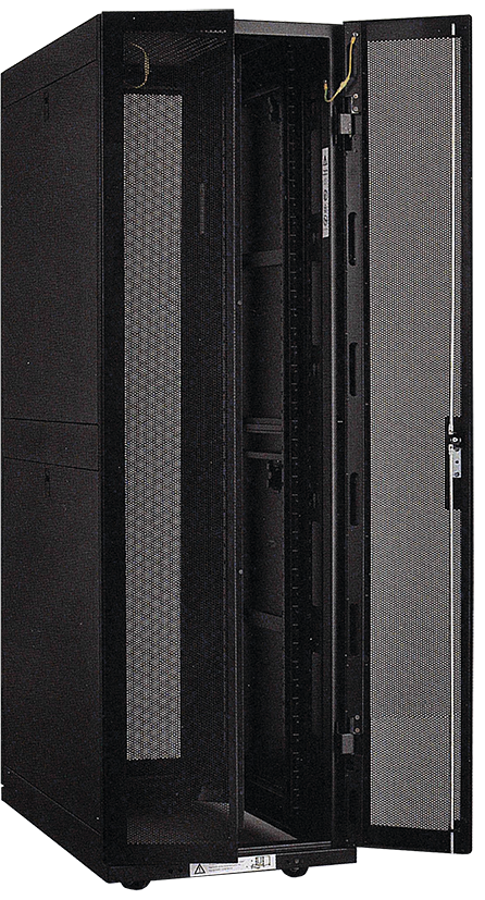 ITK Шкаф серв. 48U 800х1200мм расп. перф. двери черный (ч.2) LS05-48U82-2P2P-Z-2