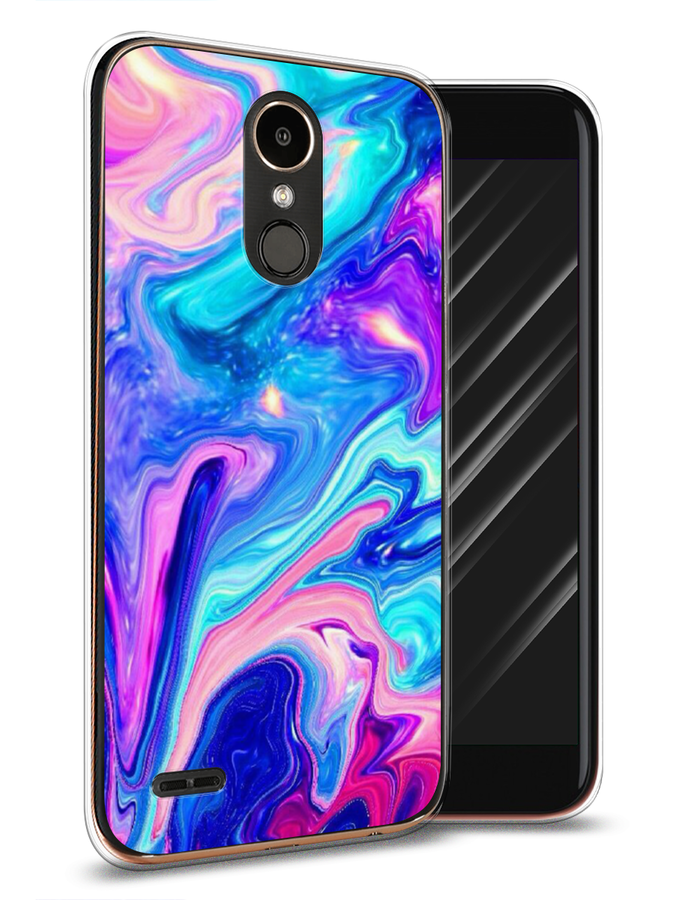 

Чехол Awog на LG K10 2017 "Потеки краски", Розовый, 81350-10