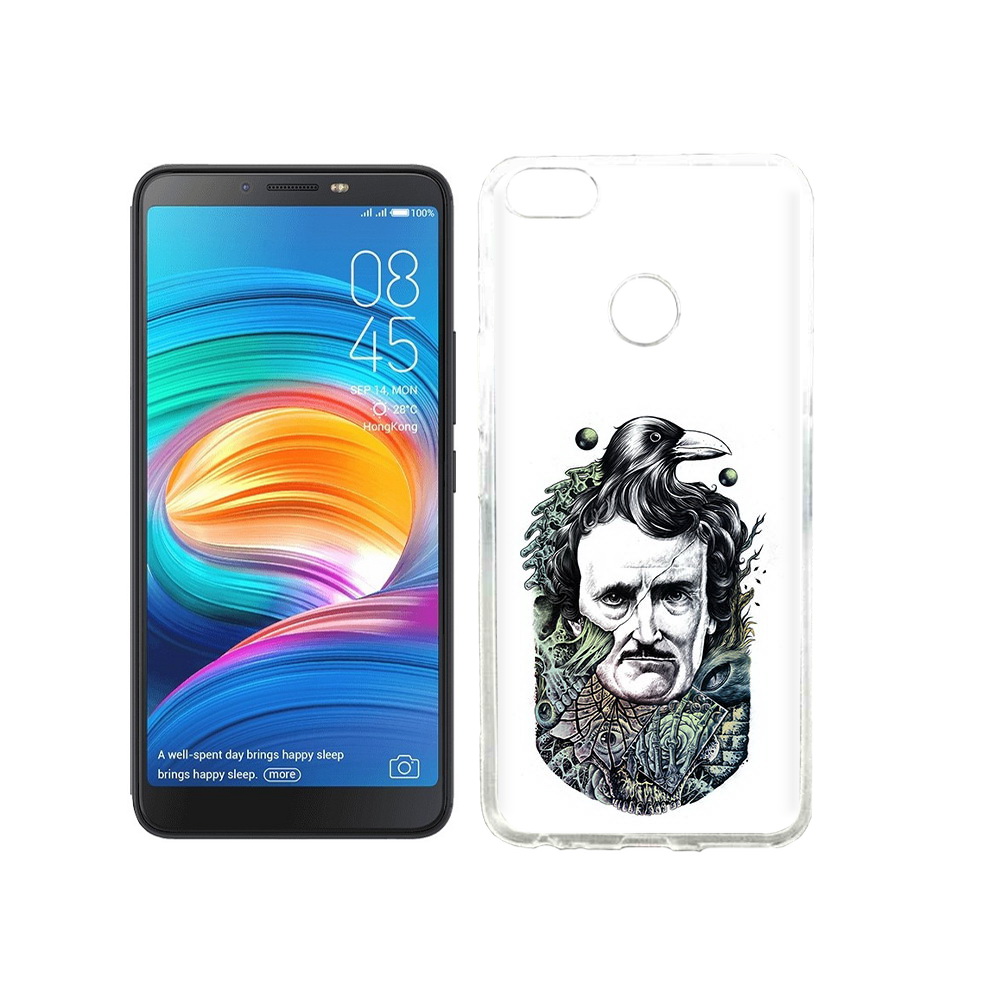 

Чехол MyPads Tocco для Tecno Camon X Эдгар Аллан с вороном, Прозрачный, Tocco