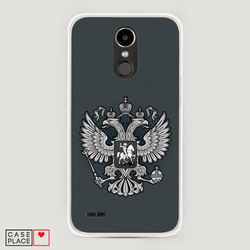 фото Чехол awog "герб россии серый" для lg k10 2017