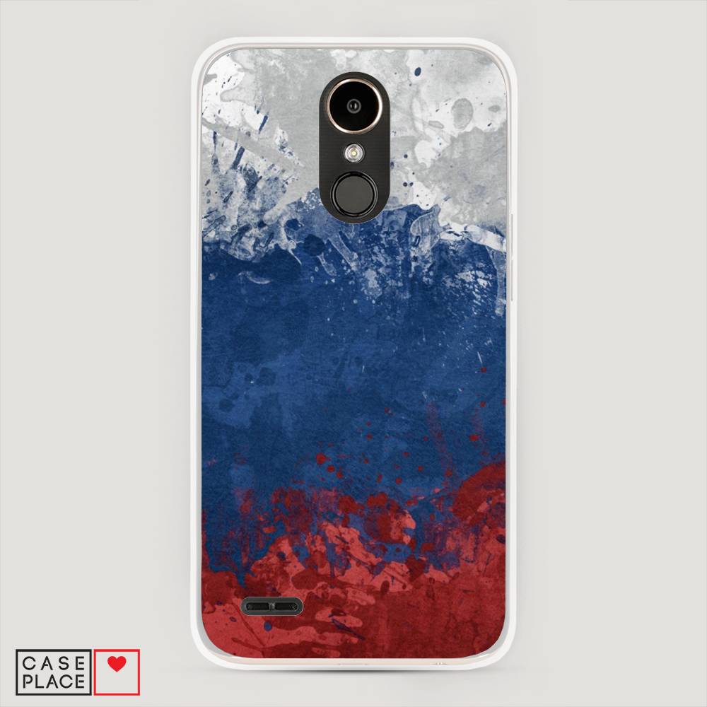 фото Чехол awog "флаг россии неровный" для lg k10 2017