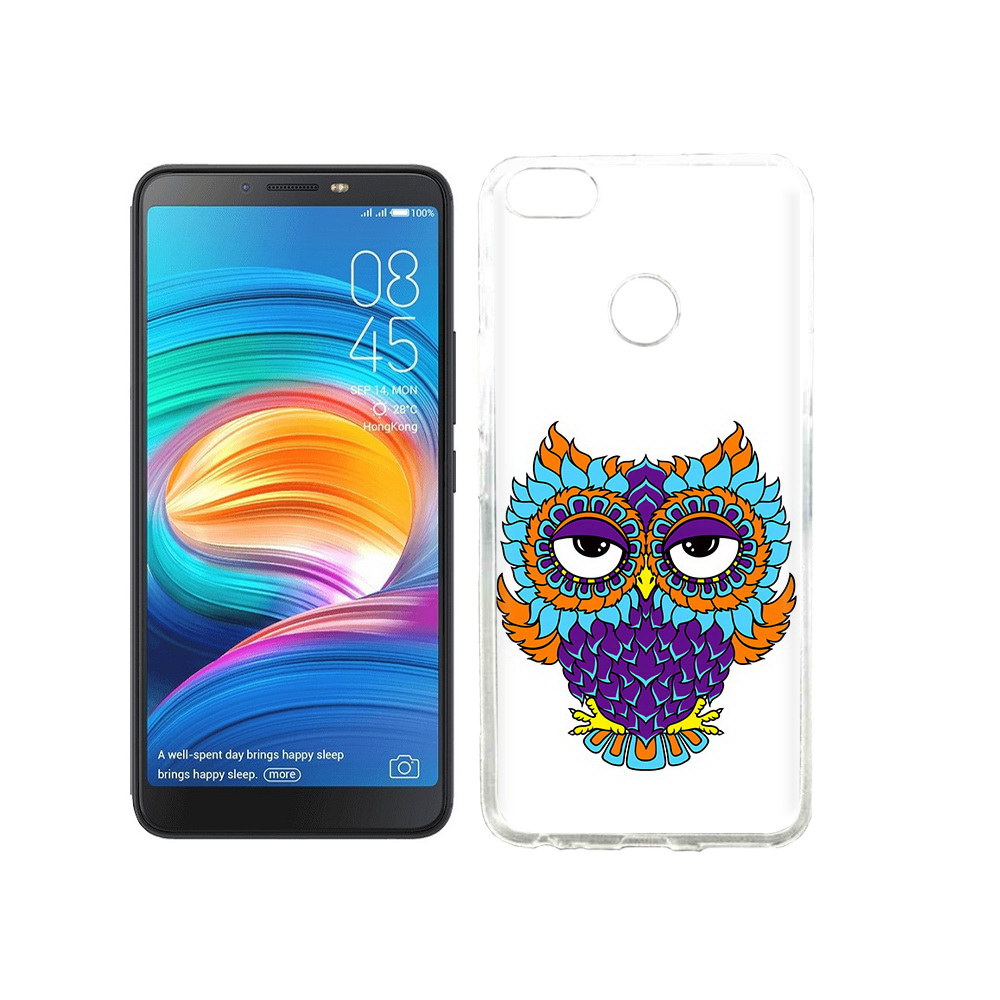

Чехол MyPads Tocco для Tecno Camon X Цветная сова, Прозрачный, Tocco