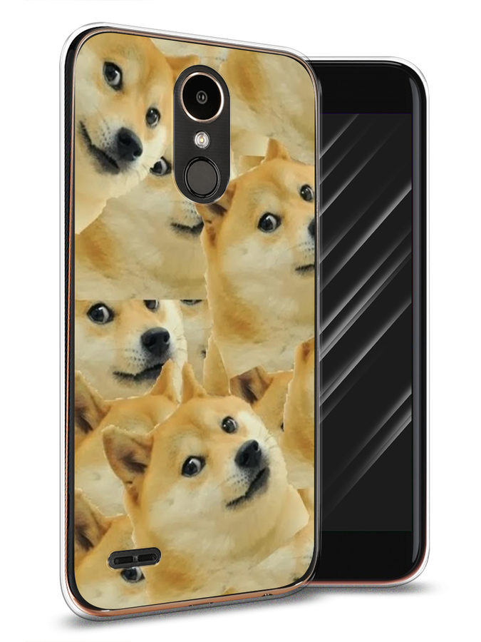

Чехол Awog на LG K10 2017 "Собака-подозревака фон", Желтый;черный, 81350-9