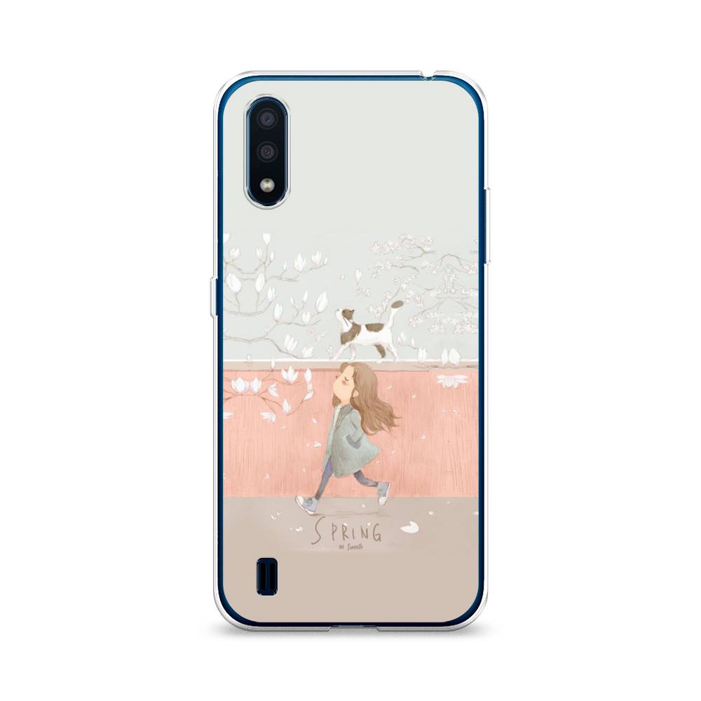 

Чехол Awog на Samsung Galaxy M01 / Самсунг M01 "Девочка-весна", Серый, 2101150-7
