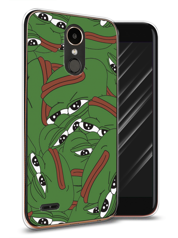 

Чехол Awog на LG K10 2017 "Печальный frog", Зеленый;белый, 81350-9