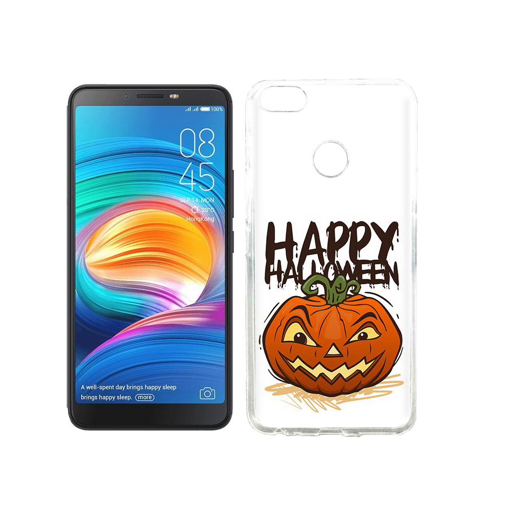 

Чехол MyPads Tocco для Tecno Camon X Хэллоуин счастливый, Прозрачный, Tocco