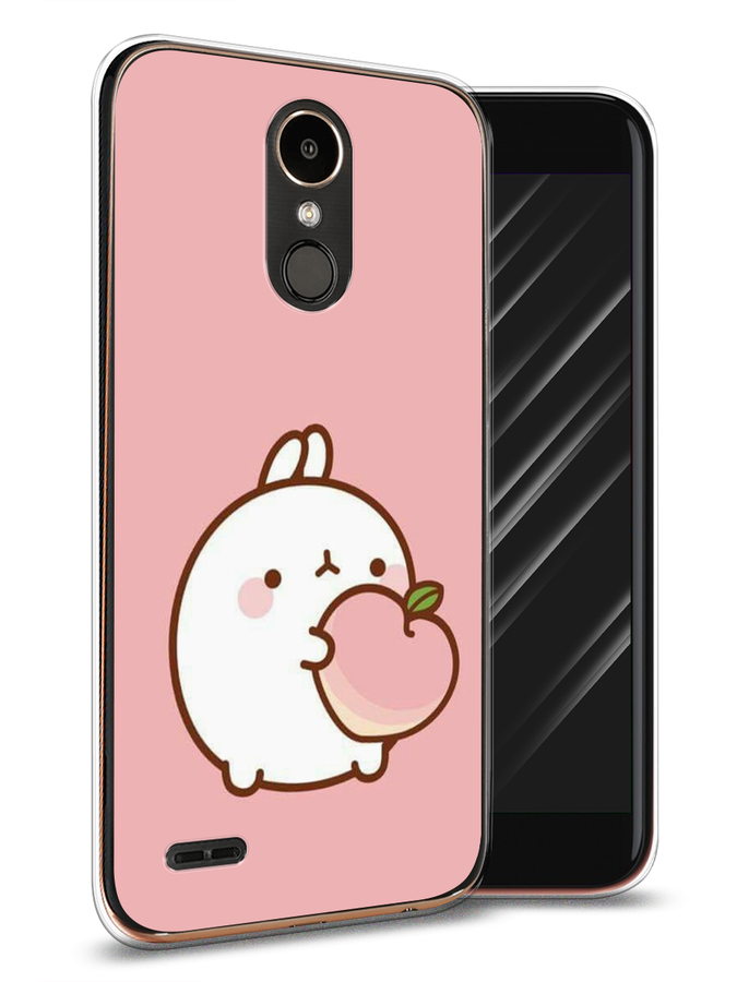 

Чехол Awog на LG K10 2017 "Кролик с персиком", Розовый;бежевый, 81350-1
