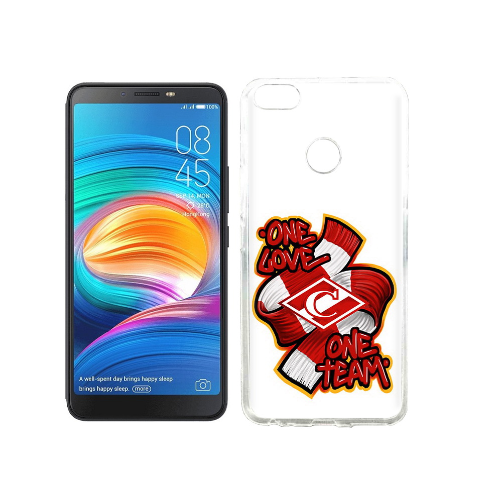 

Чехол MyPads Tocco для Tecno Camon X ФК спарак 1 любовь, Прозрачный, Tocco