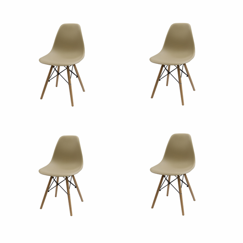 

Стул Eames, бежевый, 4 шт, серия Eames 12