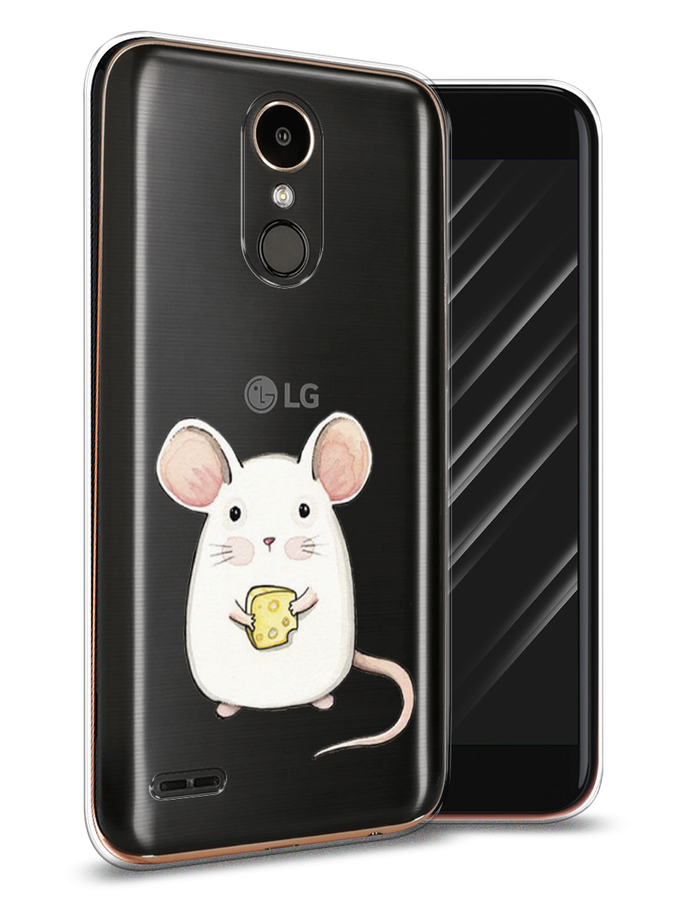 

Чехол Awog на LG K10 2017 "Мышка", Белый;розовый;прозрачный, 81350-1