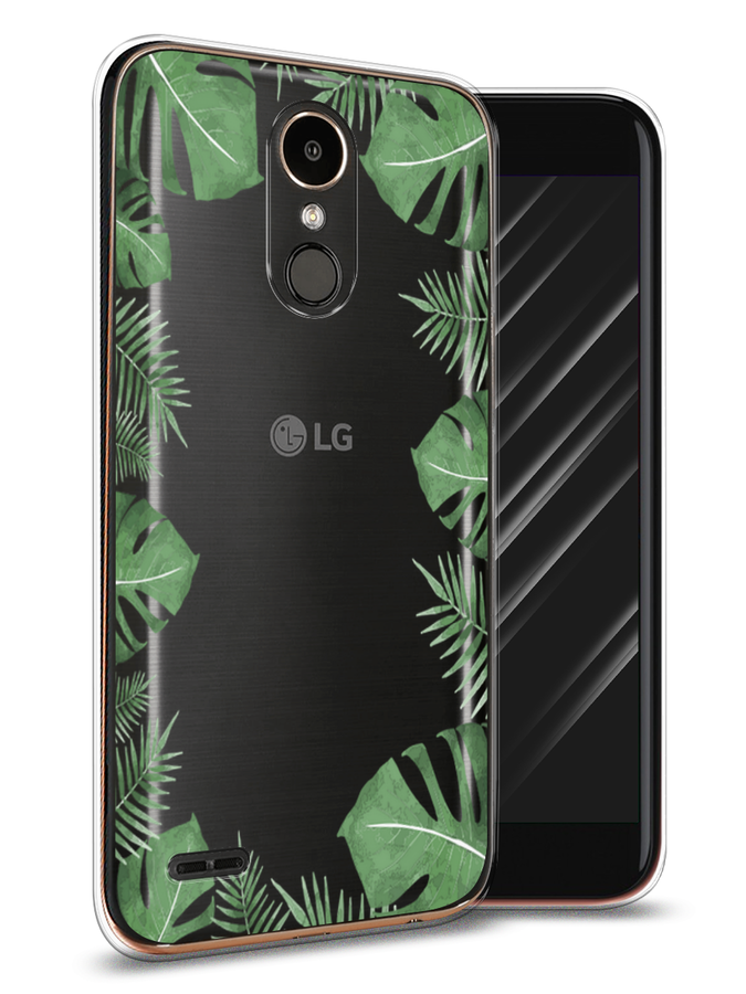 

Чехол Awog на LG K10 2017 "Листья папоротника рамка", Зеленый, 81350-8
