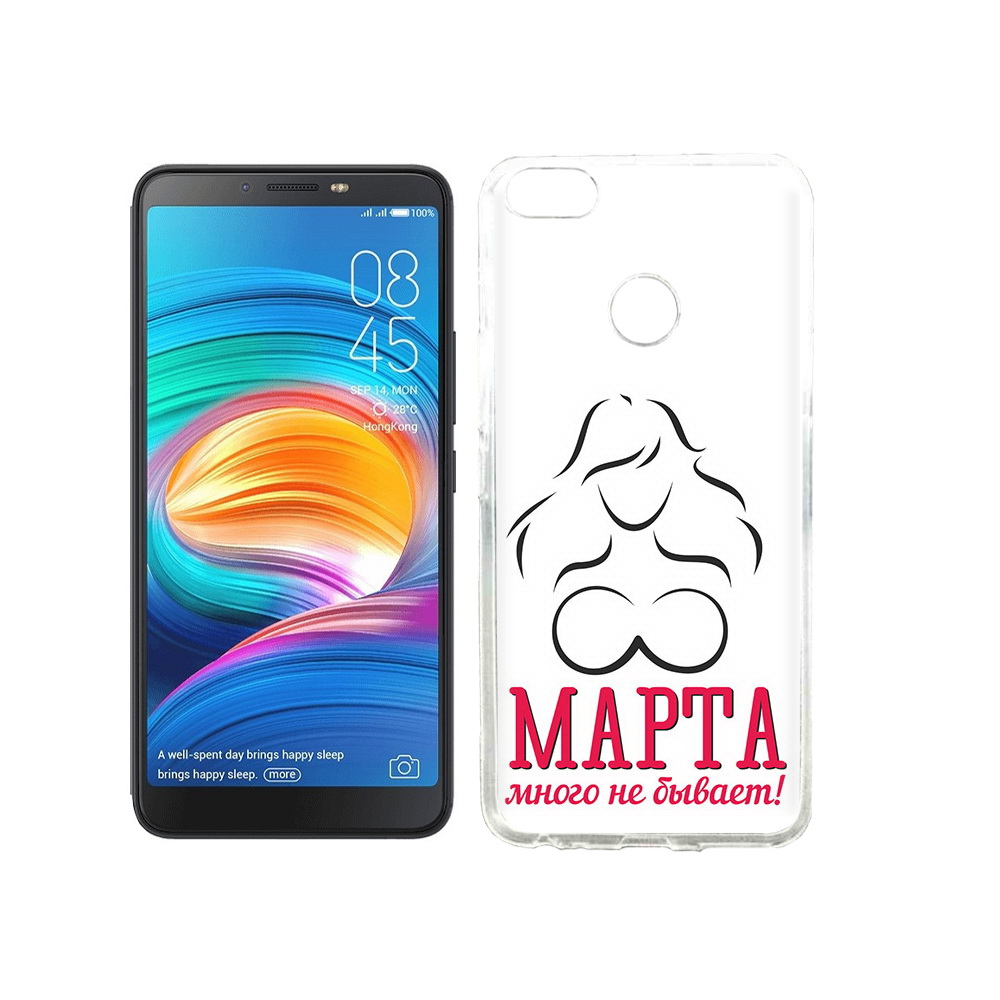 

Чехол MyPads Tocco для Tecno Camon X 8 марта много не бывает, Прозрачный, Tocco