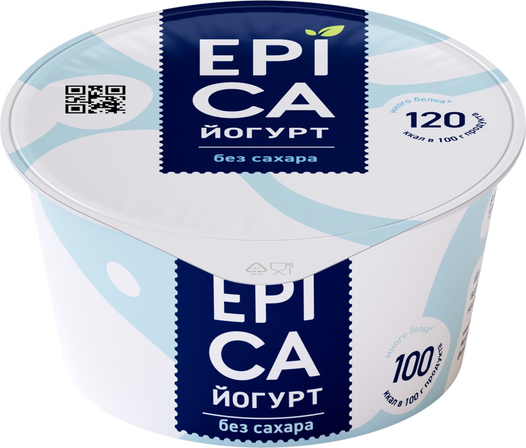 

Йогурт Epica натуральный 6% БЗМЖ 130 г