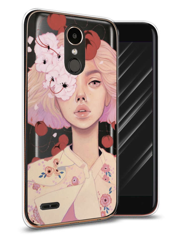 

Чехол Awog на LG K10 2017 "Цветочная анархия", Бежевый;розовый;красный, 81350-7