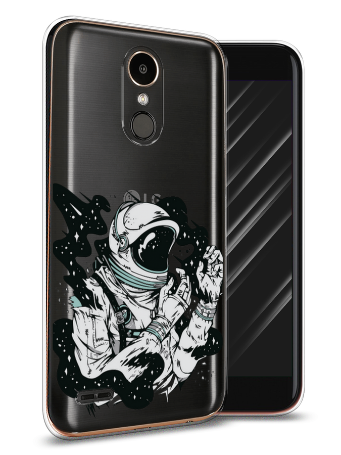 

Чехол Awog на LG K10 2017 "Космонавт арт", Черный;белый;прозрачный, 81350-7