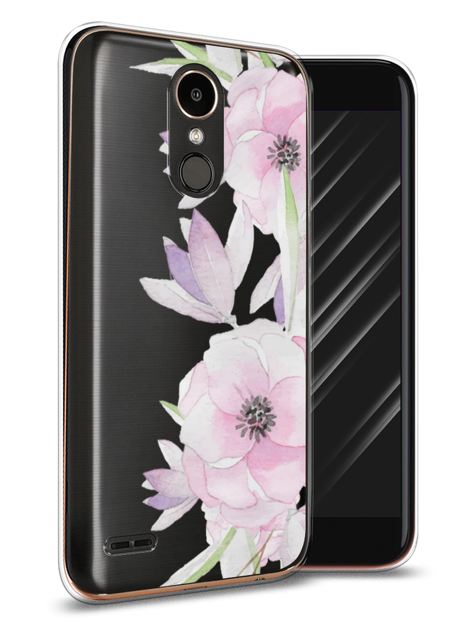 

Чехол Awog на LG K10 2017 "Нежные анемоны", Розовый;черный;фиолетовый, 81350-8