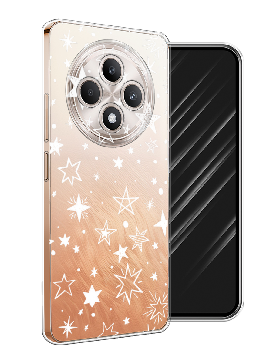 

Чехол Awog на Oppo Reno 12F "Звездочки графика белая", Прозрачный;белый, 2517850-1