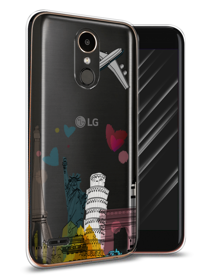 

Чехол Awog на LG K10 2017 "Самолет путешествий", Желтый, 81350-10