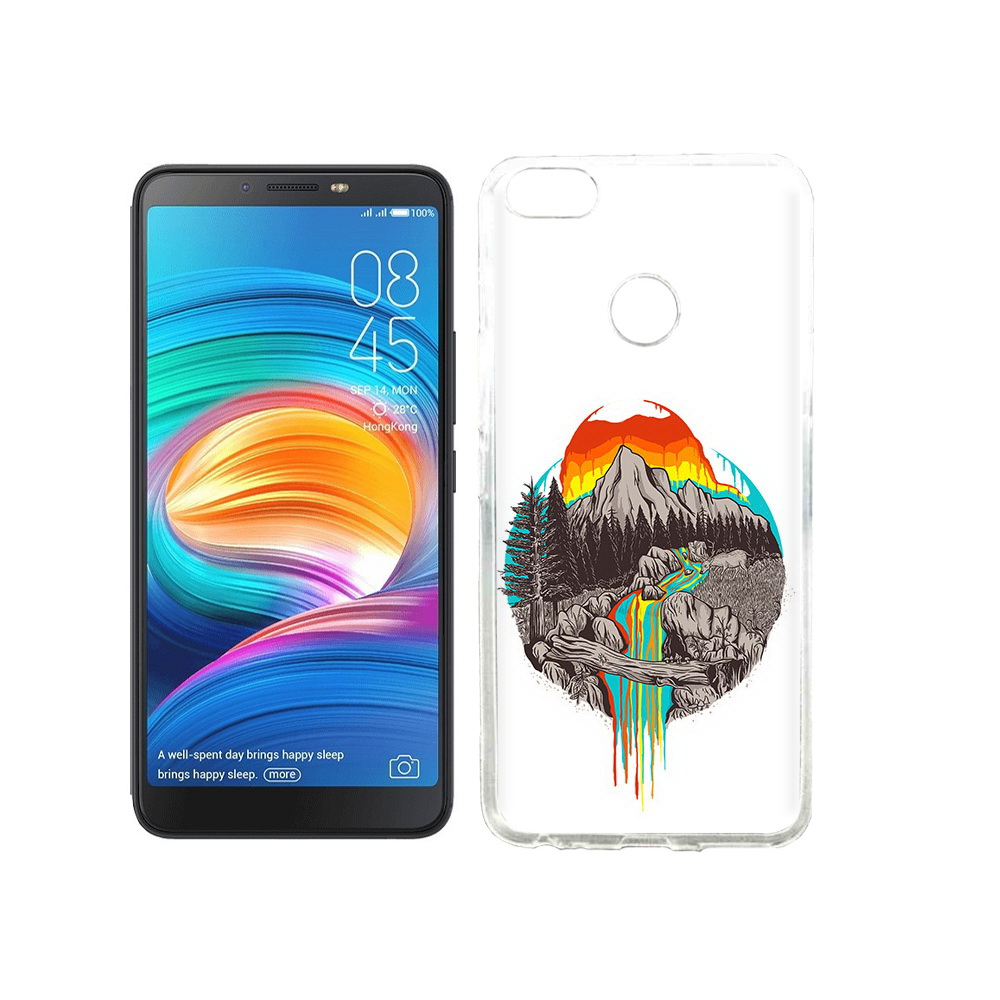 

Чехол MyPads Tocco для Tecno Camon X Радужный водопад, Прозрачный, Tocco