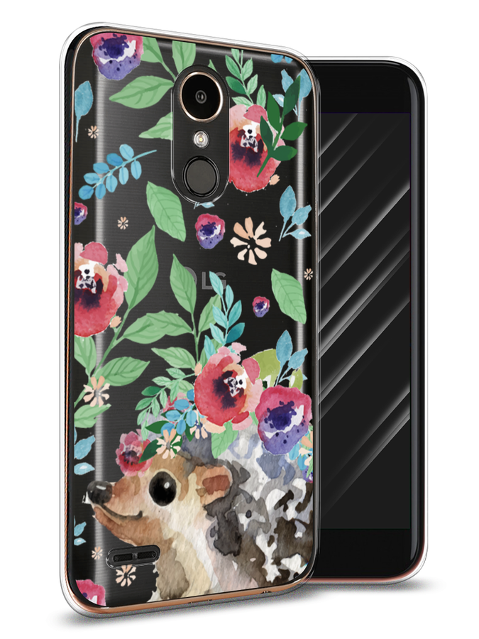

Чехол Awog на LG K10 2017 "Ежик в цветах акварель", Розовый;зеленый;коричневый, 81350-2