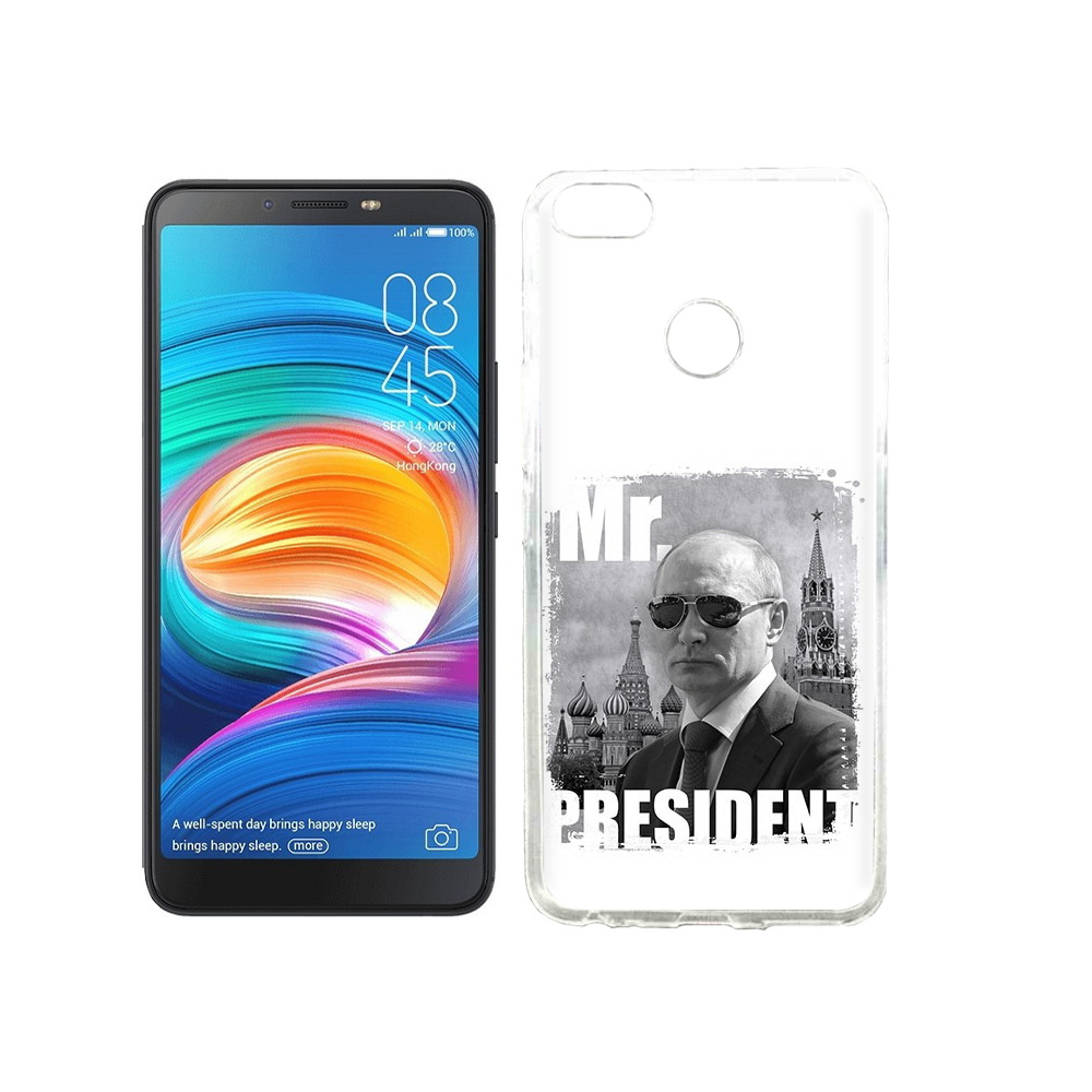 

Чехол MyPads Tocco для Tecno Camon X Путин, Прозрачный, Tocco