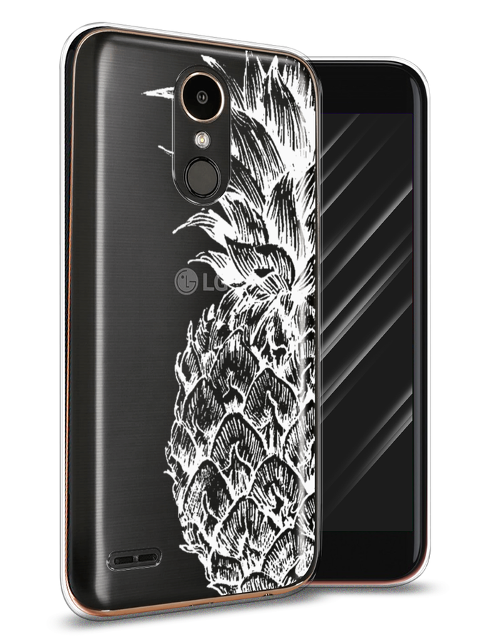 

Чехол Awog на LG K10 2017 "Ананас графика белая", Белый, 81350-10