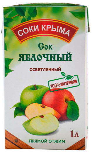 

Сок Соки Крыма яблоко 1 л
