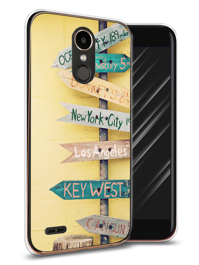 

Чехол Awog на LG K10 2017 "Нулевой километр", Желтый, 81350-4