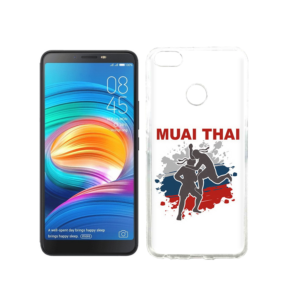 

Чехол MyPads Tocco для Tecno Camon X Муайтай, Прозрачный, Tocco