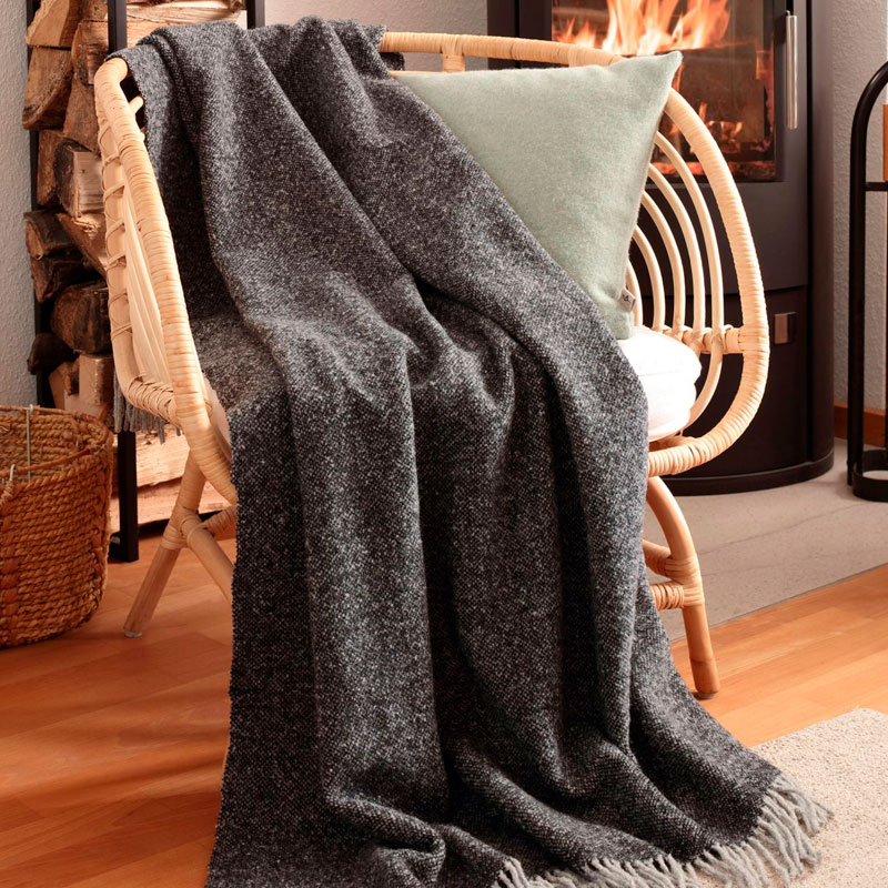

Плед Biederlack Soulful Crafted, 802842/140190, шерсть, 190x140 см, Anthracite, Soulful Crafted