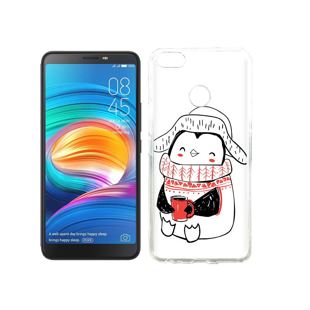 

Чехол MyPads Tocco для Tecno Camon X Милый пингвин, Прозрачный, Tocco