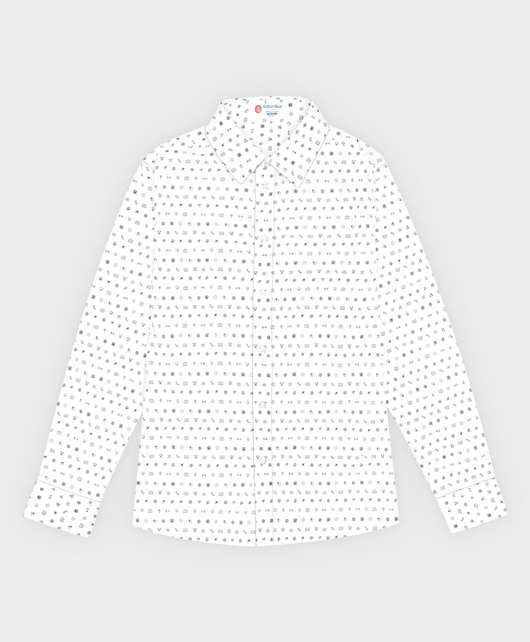 

Рубашка детская Button Blue 222BBBS23010213 цв. белый р. 146, 222BBBS23010213