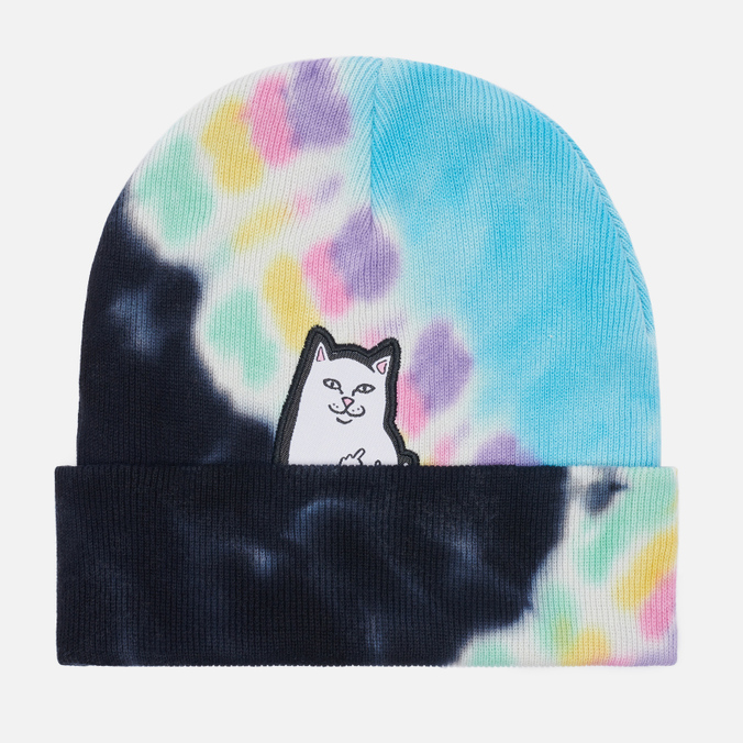 фото Шапка мужская ripndip lord nermal tie-dye rndtdb01 чёрная, one size