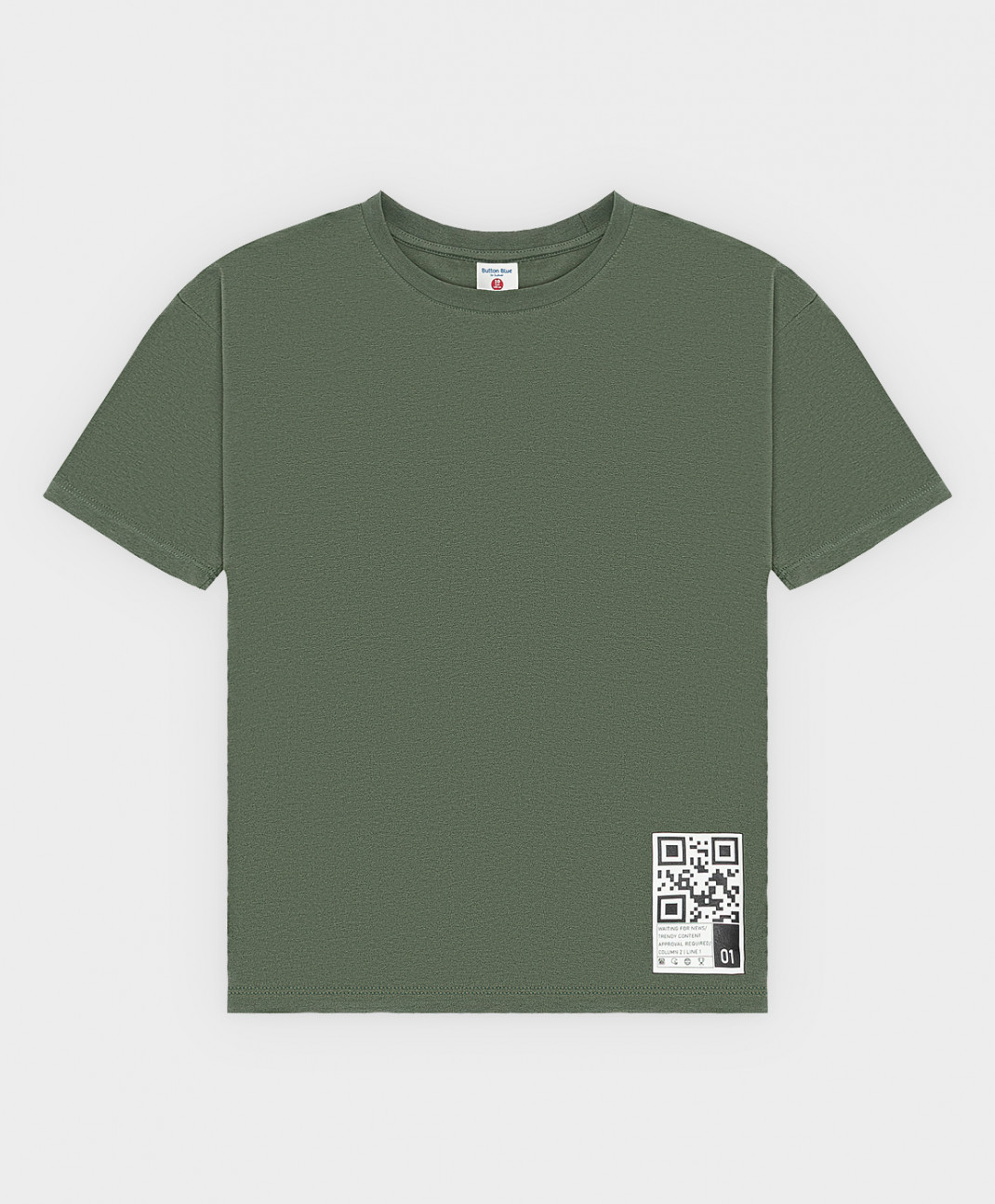 

Футболка детская Button Blue 222BBBS12024400 цв. хаки р. 164, 222BBBS12024400
