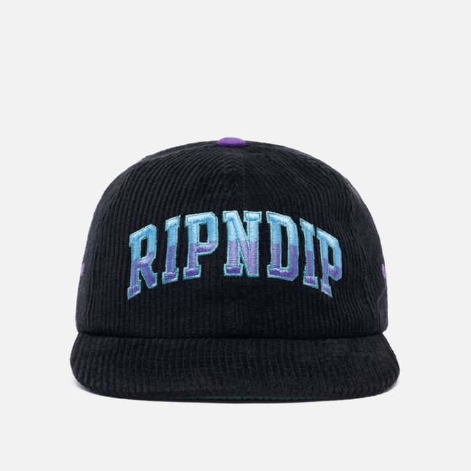 фото Бейсболка мужская ripndip team spirit embroidered art 5 panel strapback чёрная, one size