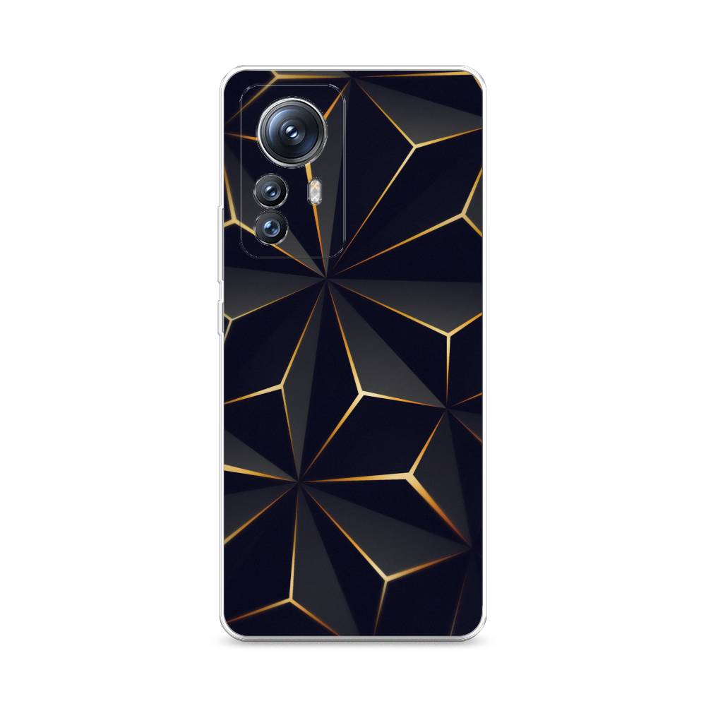 

Чехол на Xiaomi 12S Pro "Черные полигоны", Золотистый;черный, 316150-3