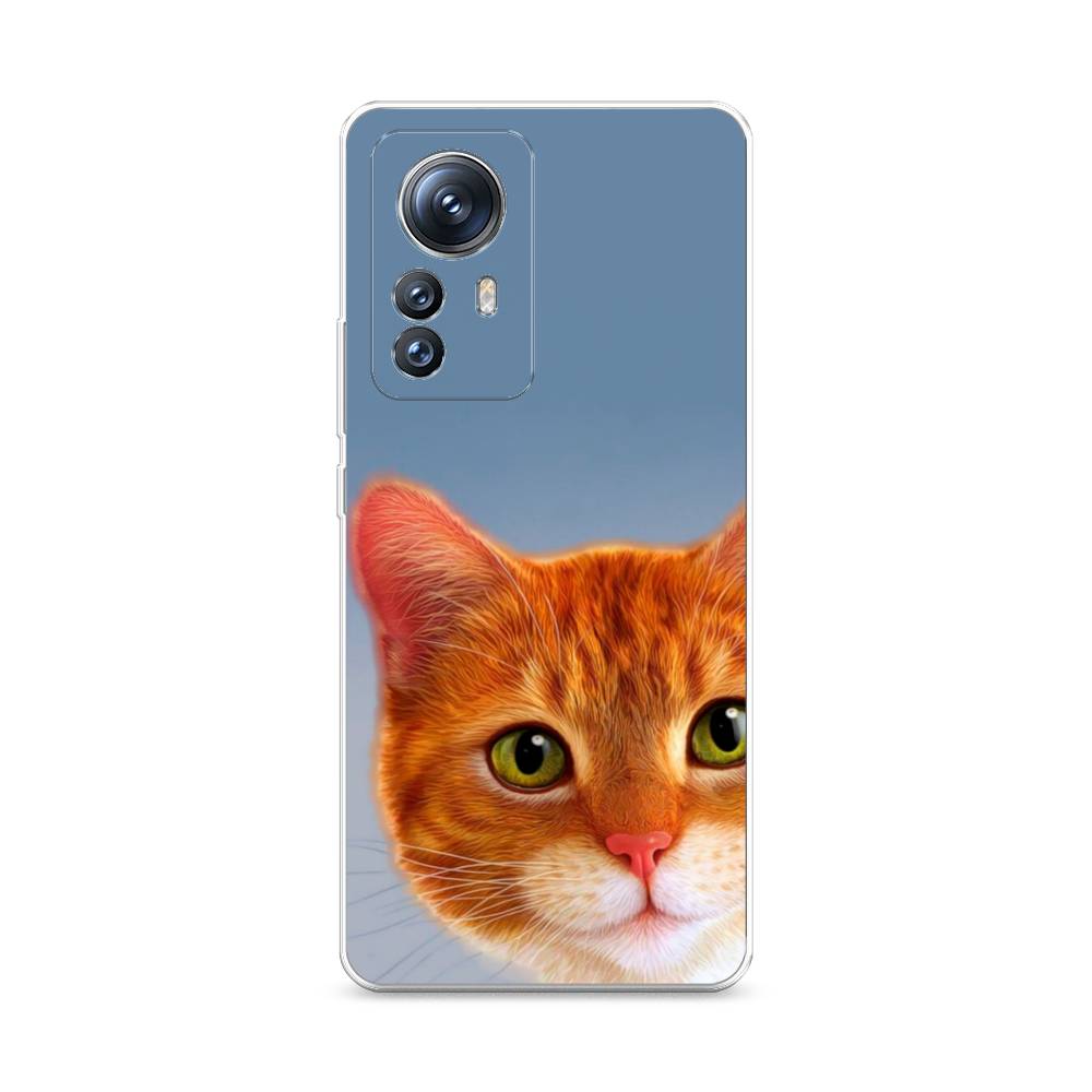 

Чехол на Xiaomi 12S Pro "Любопытный котик", Коричневый, 316150-1