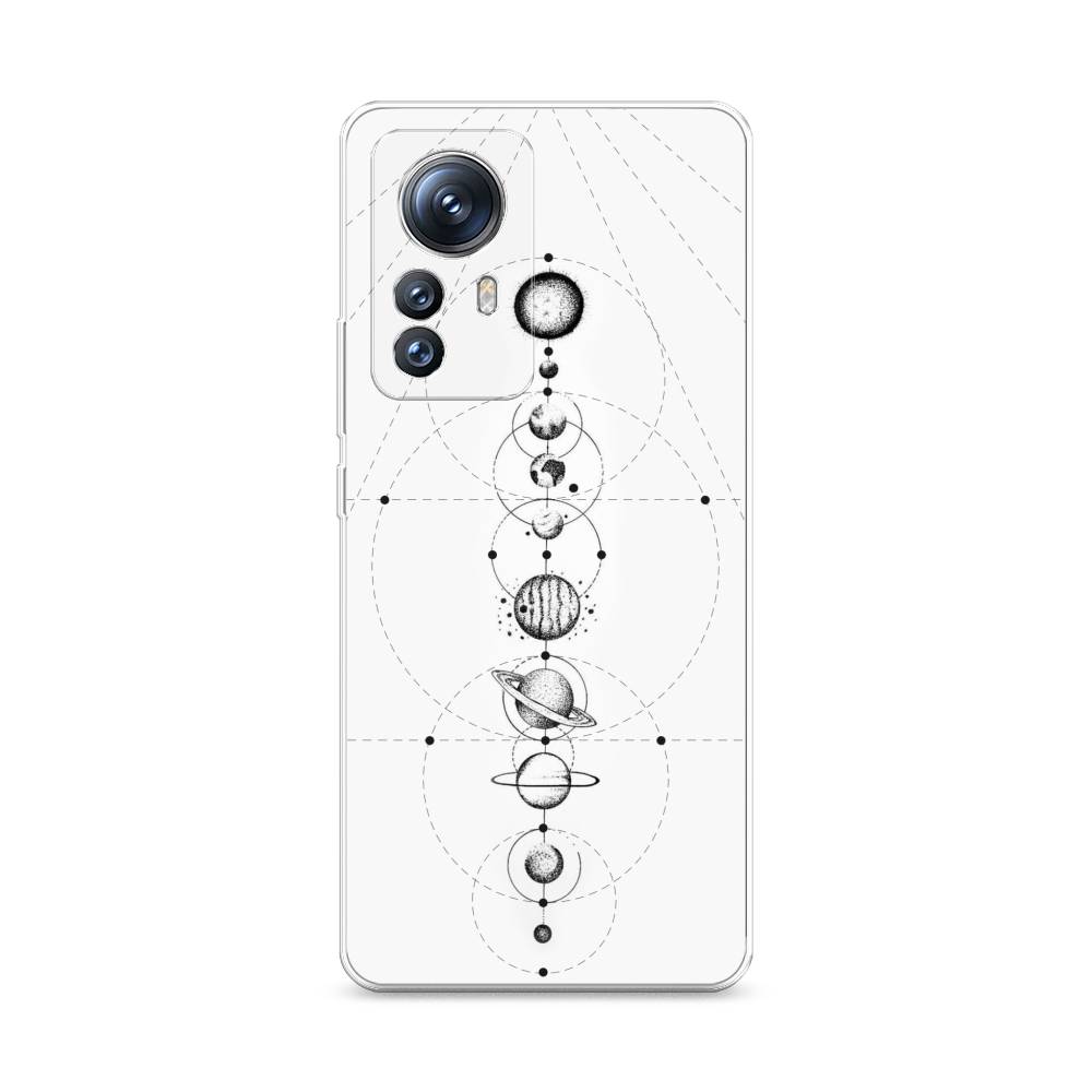 

Чехол на Xiaomi 12S Pro "Парад планет", Серый, 316150-2