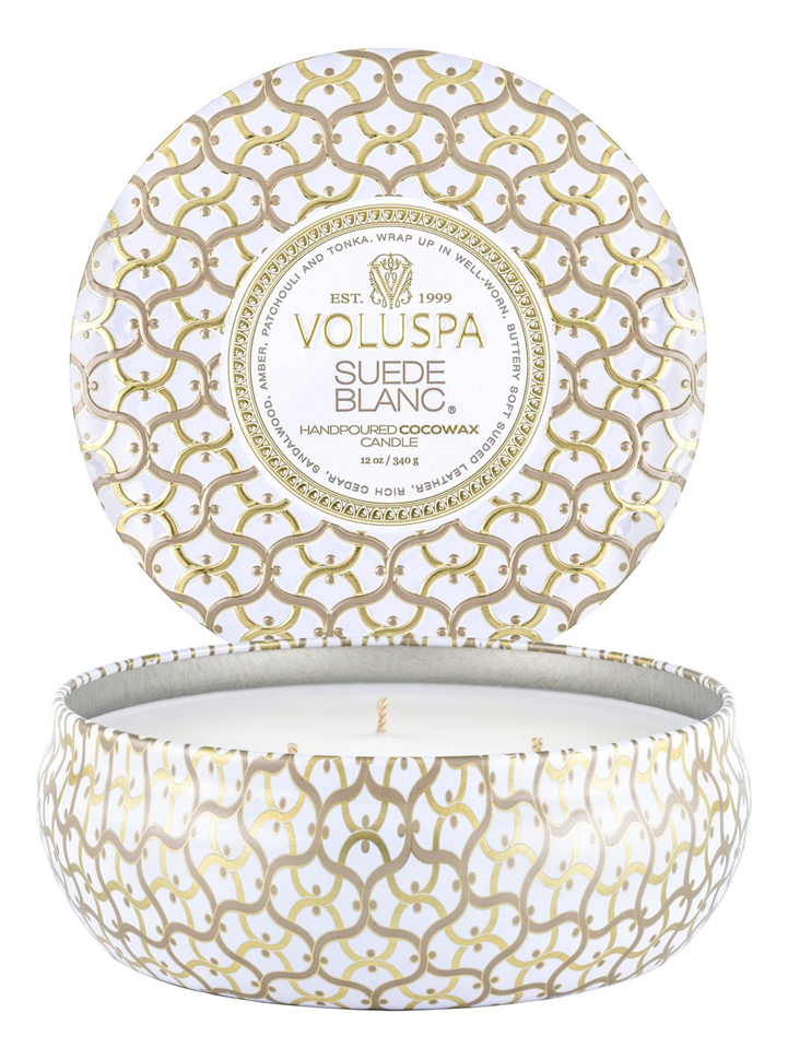 

Ароматическая свеча VOLUSPA Suede Blanc (белая замша) 340г, 115249