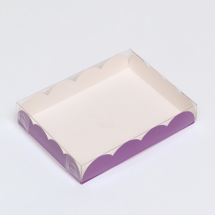 

Коробочка для печенья, сиреневая, 14 х 10,5 х 2,5 см 5 шт., Фиолетовый