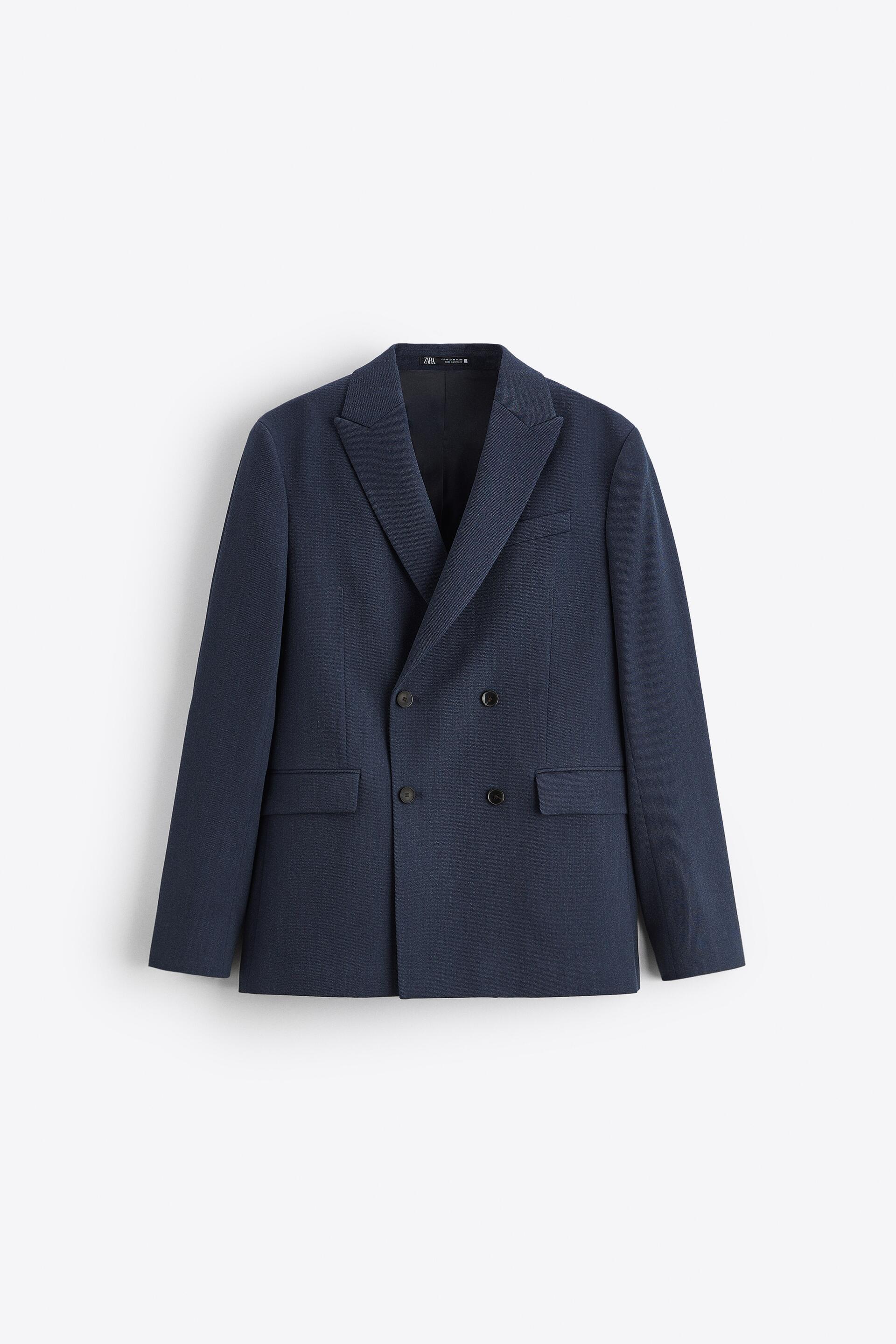 

Пиджак мужской ZARA 04460450 синий 50 RU (доставка из-за рубежа), 04460450