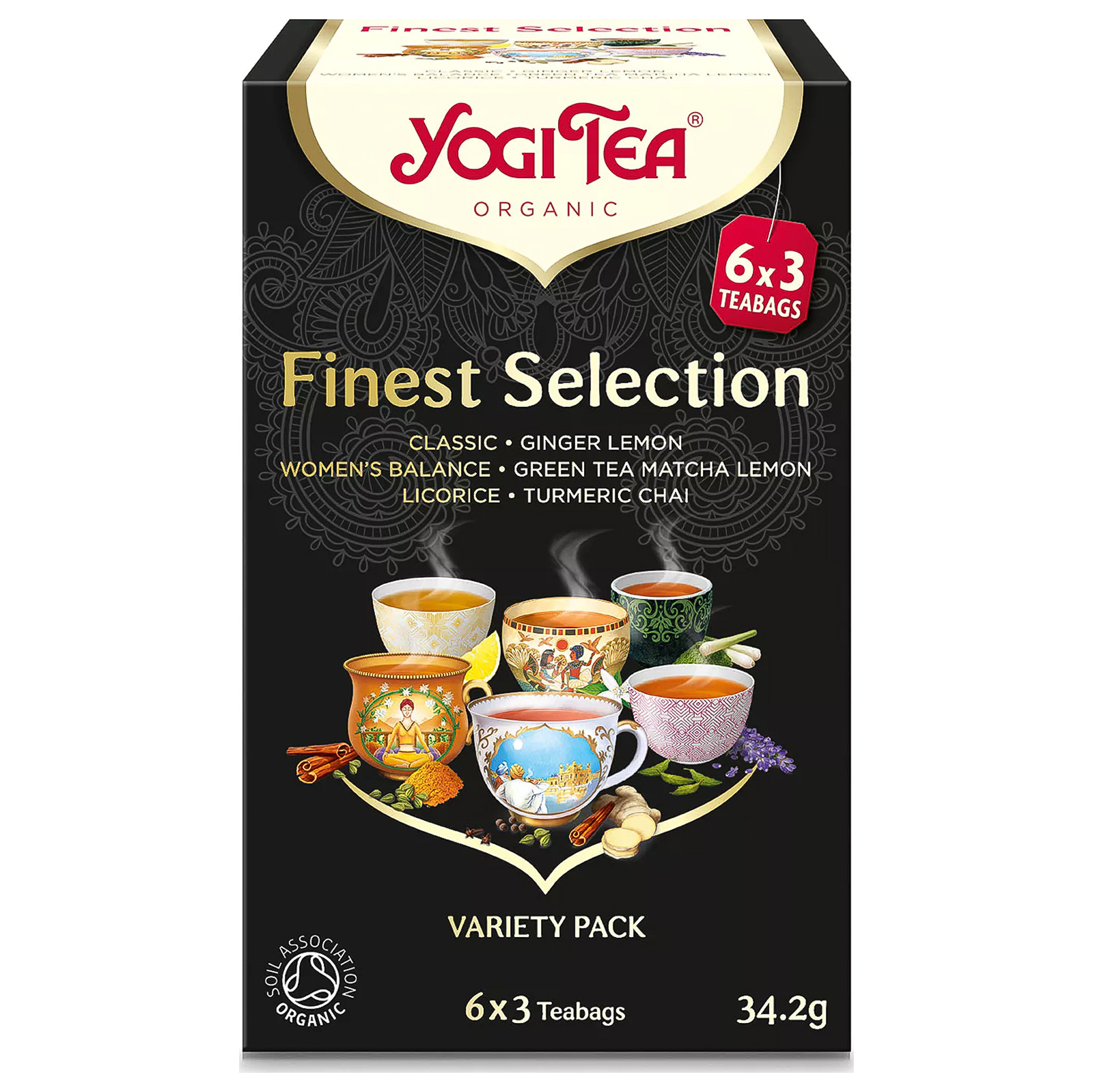 Чай в пакетиках Yogi Tea Finest Selection Ассорти Бестселлеров, 18 пакетиков